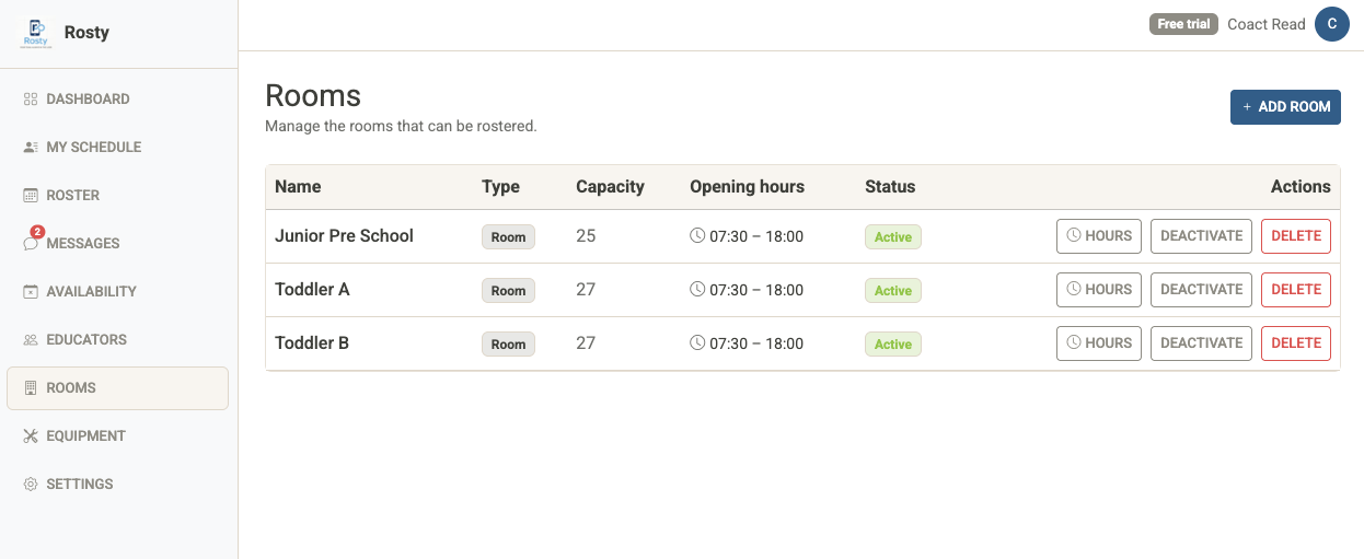 Rosty resources management